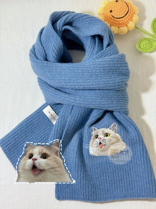 客製化寵物刺繡圍巾