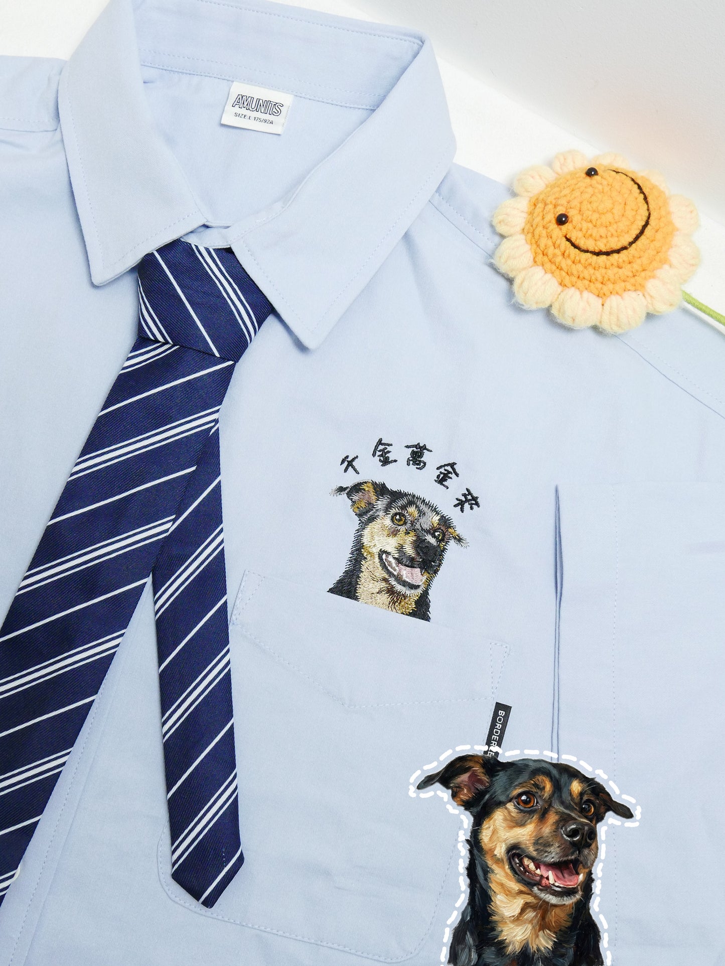 客製化寵物刺繡襯衫 (短袖)