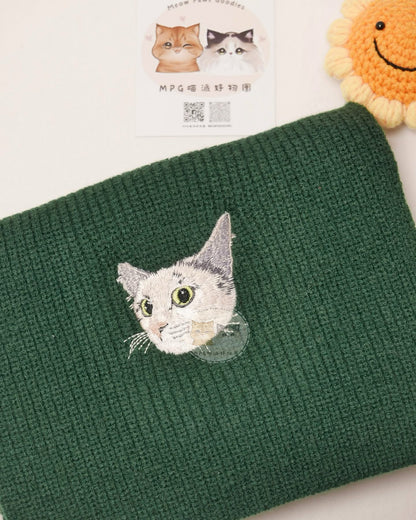 客製化寵物刺繡圍巾