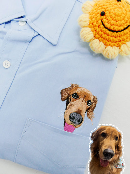 客製化寵物刺繡襯衫 (短袖)