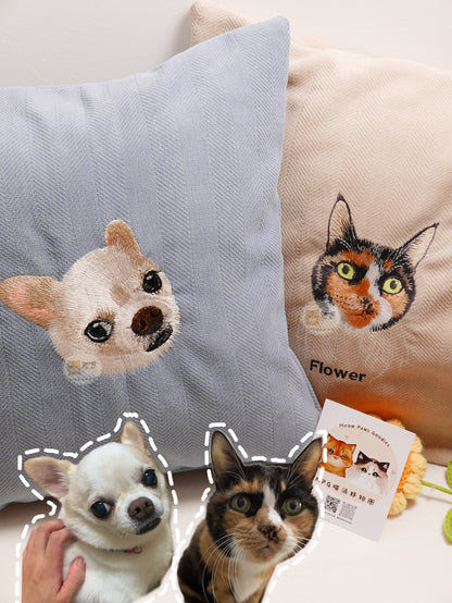客製化寵物刺繡抱枕