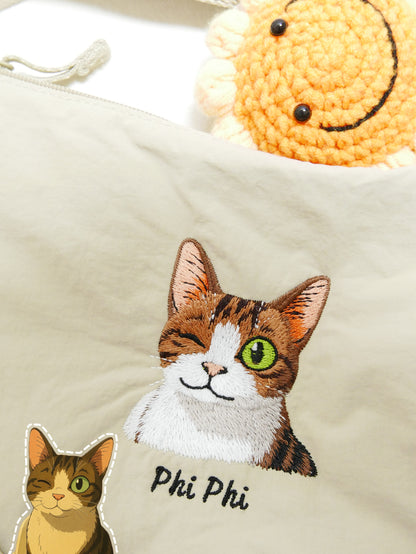 客製化寵物刺繡餃子包