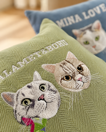 客製化寵物刺繡抱枕
