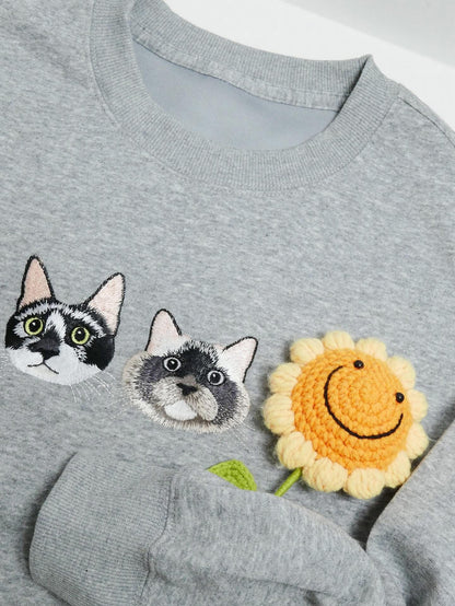 客製化毛孩刺繡大學T