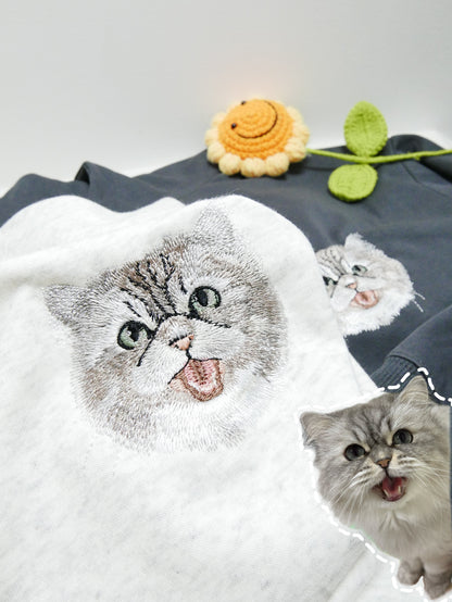 客製化毛孩刺綉大學帽T