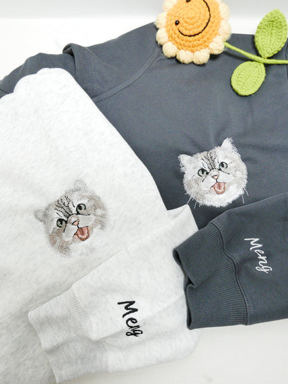 客製化毛孩刺綉大學帽T