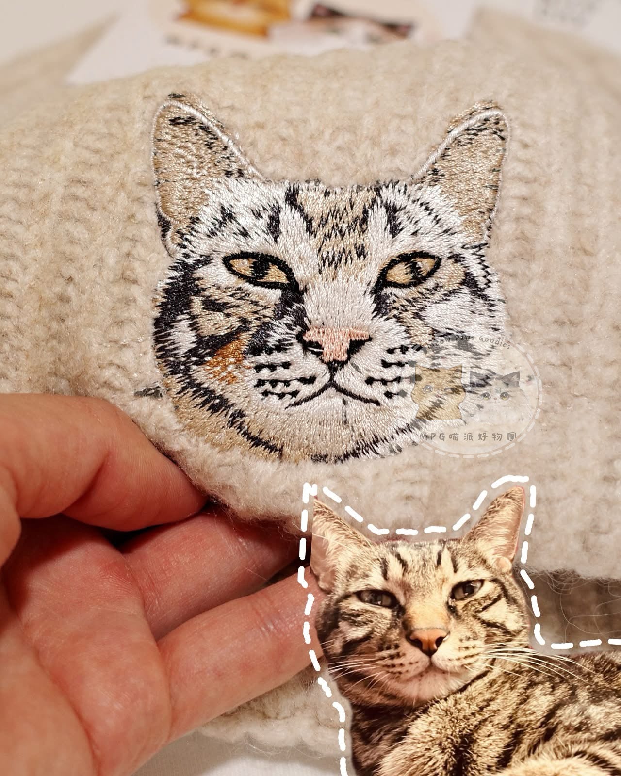 客製化毛孩刺繡毛帽