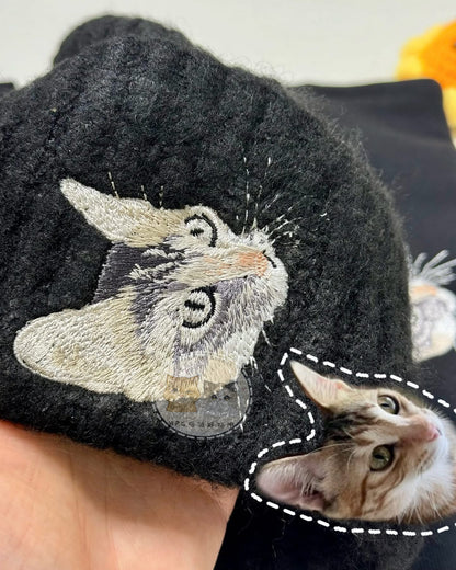 客製化毛孩刺繡毛帽