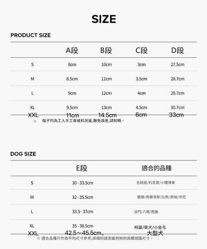 （人寵親子套裝）客製化寵物刺繡棒球帽2件套