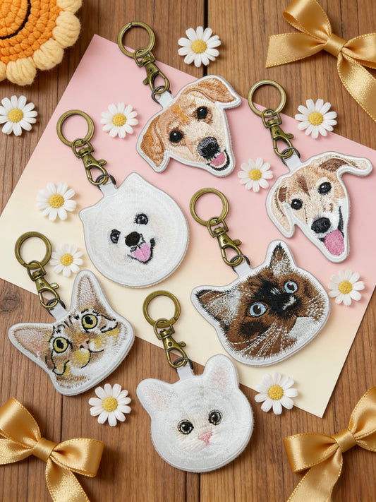 客製化寵物刺繡鑰匙圈