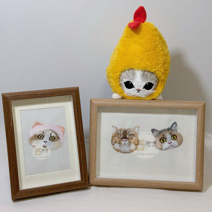 客製化毛孩刺繡相框