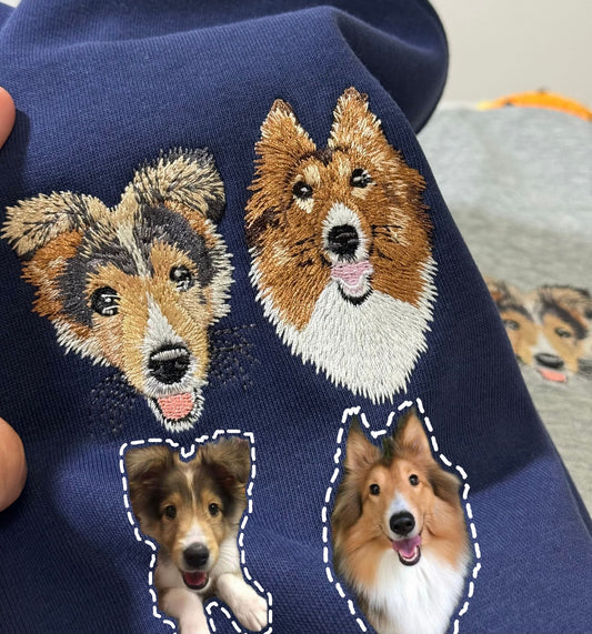 客製化毛孩刺繡大學T