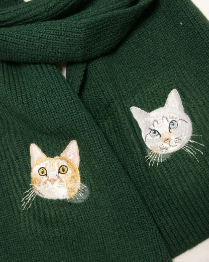 客製化寵物刺繡圍巾