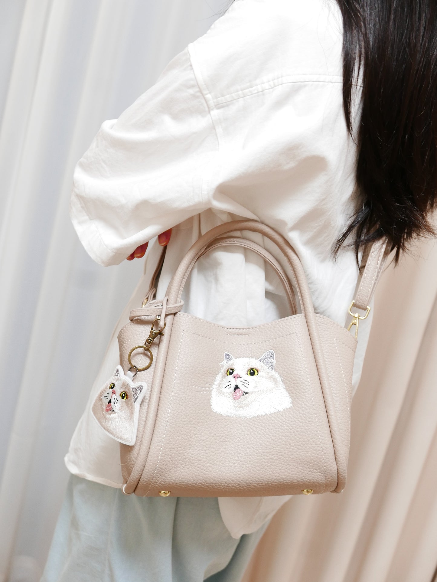 客製化寵物刺繡菜籃子皮包