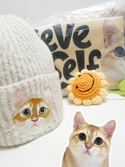 客製化毛孩刺繡毛帽