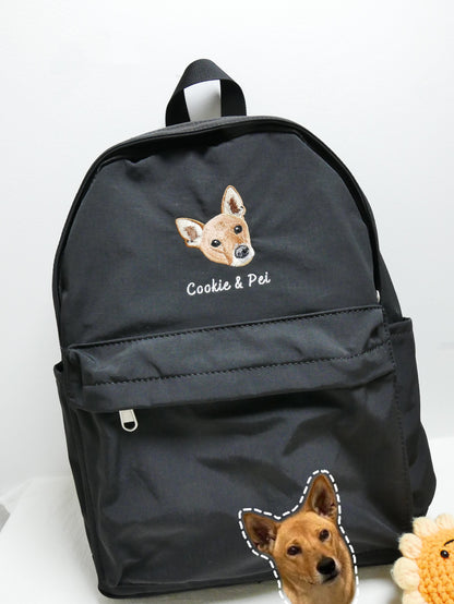 客製化寵物刺繡後背包