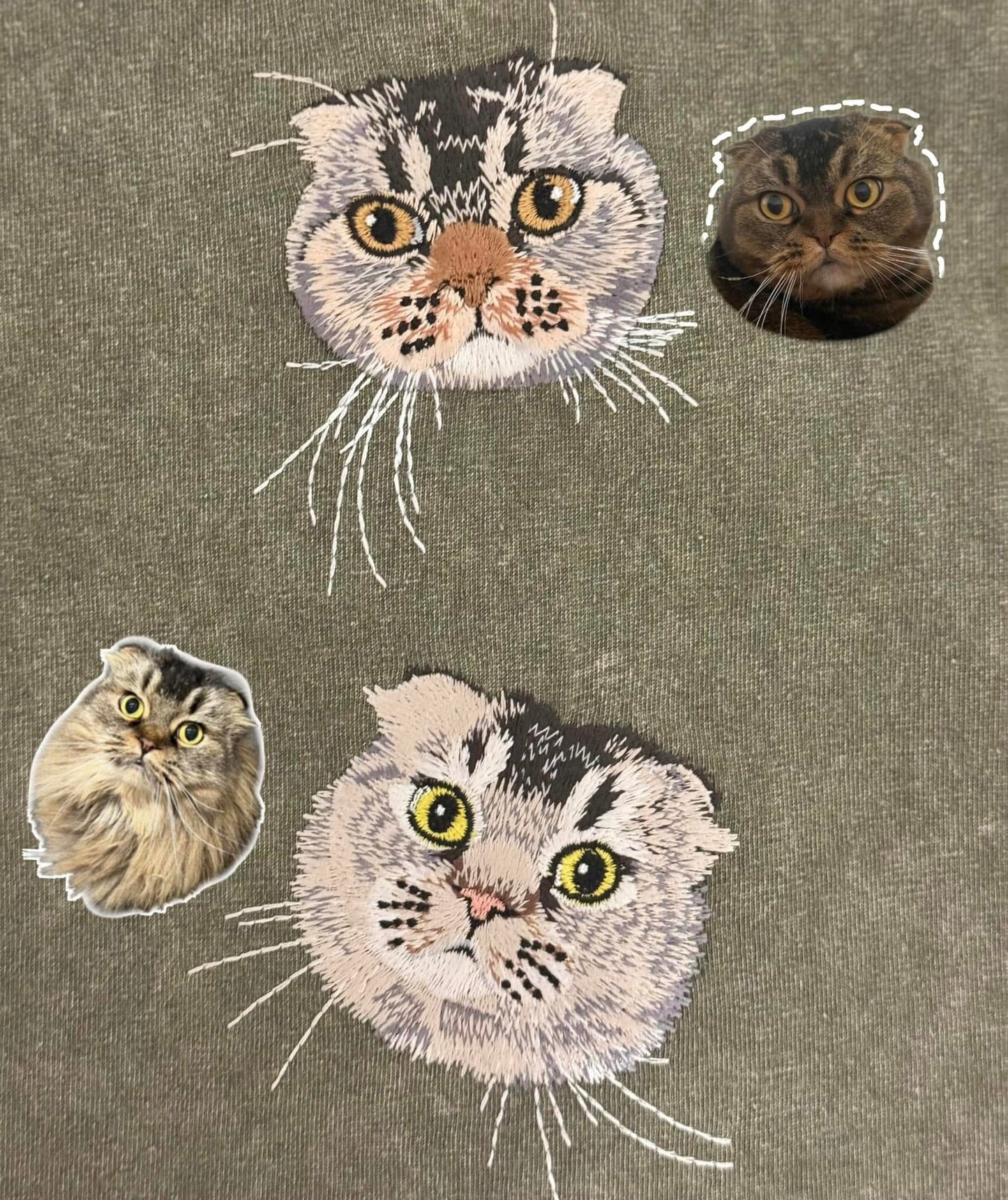 做舊水洗｜客製化寵物刺繡T恤短袖