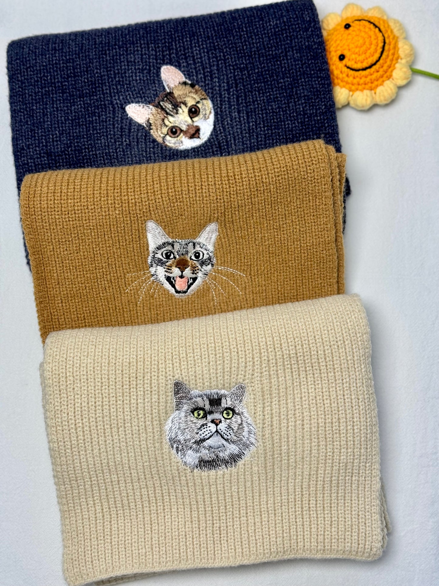 客製化寵物刺繡圍巾