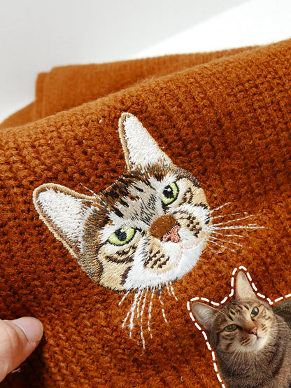 客製化寵物刺繡圍巾
