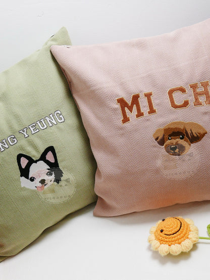 客製化寵物刺繡抱枕