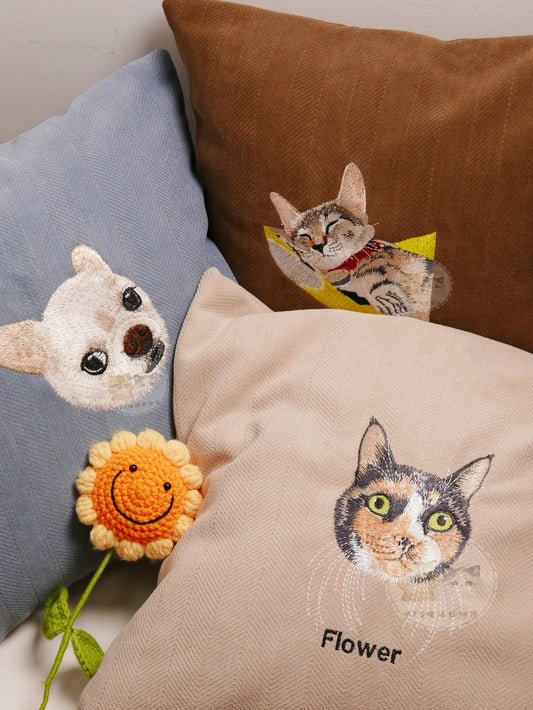 客製化寵物刺繡抱枕