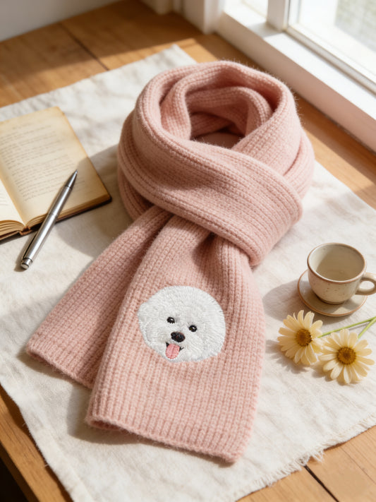 客製化寵物刺繡圍巾