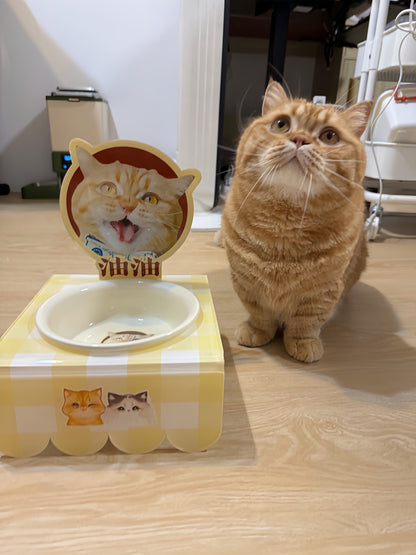 客製化寵物壓克力碗架套組彩印款