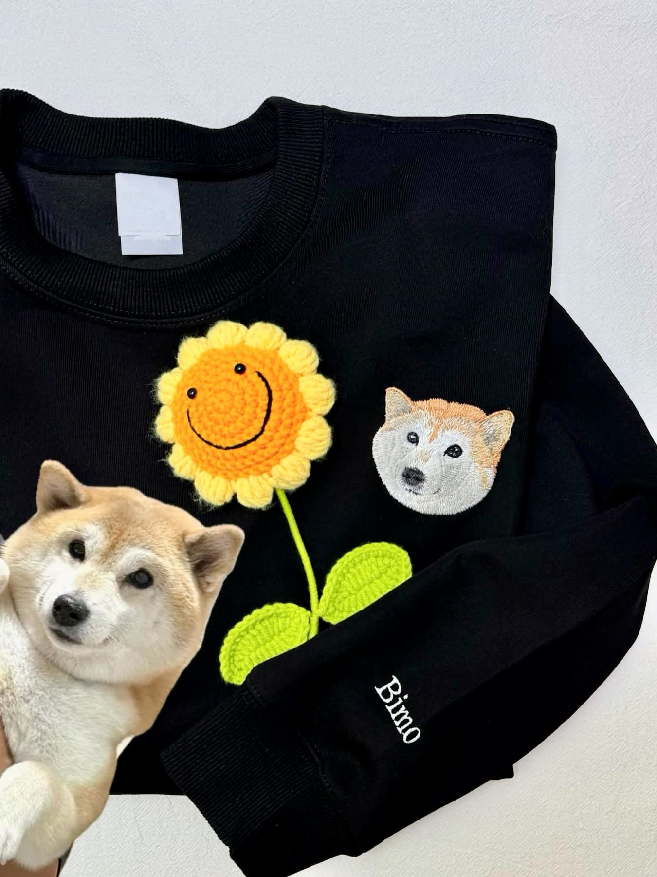 客製化毛孩刺繡大學T