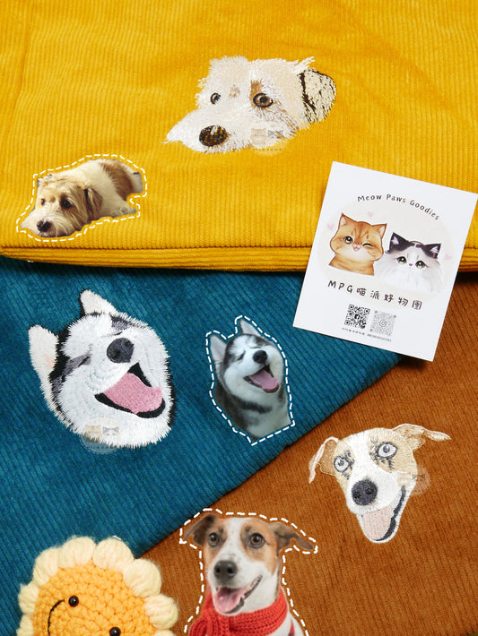客製化寵物刺繡側背包