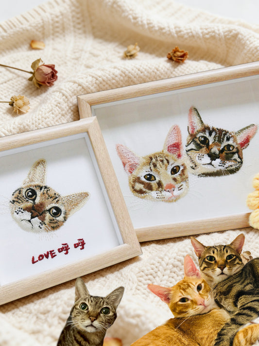 客製化毛孩刺繡相框