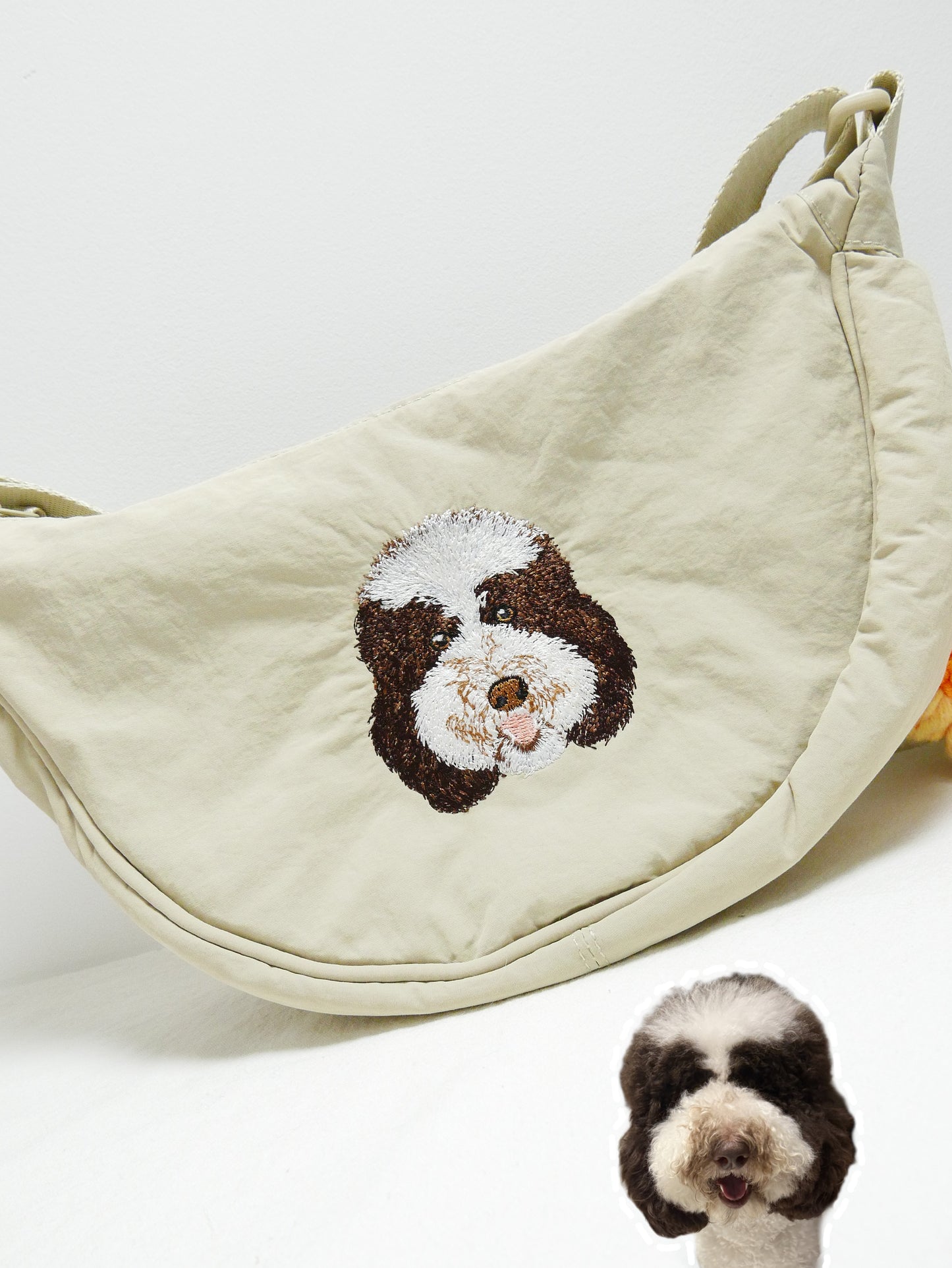 客製化寵物刺繡餃子包
