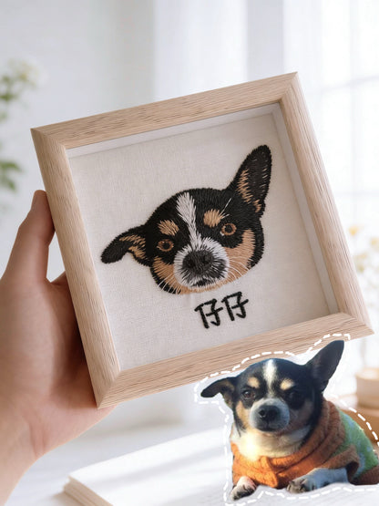 客製化毛孩刺繡相框