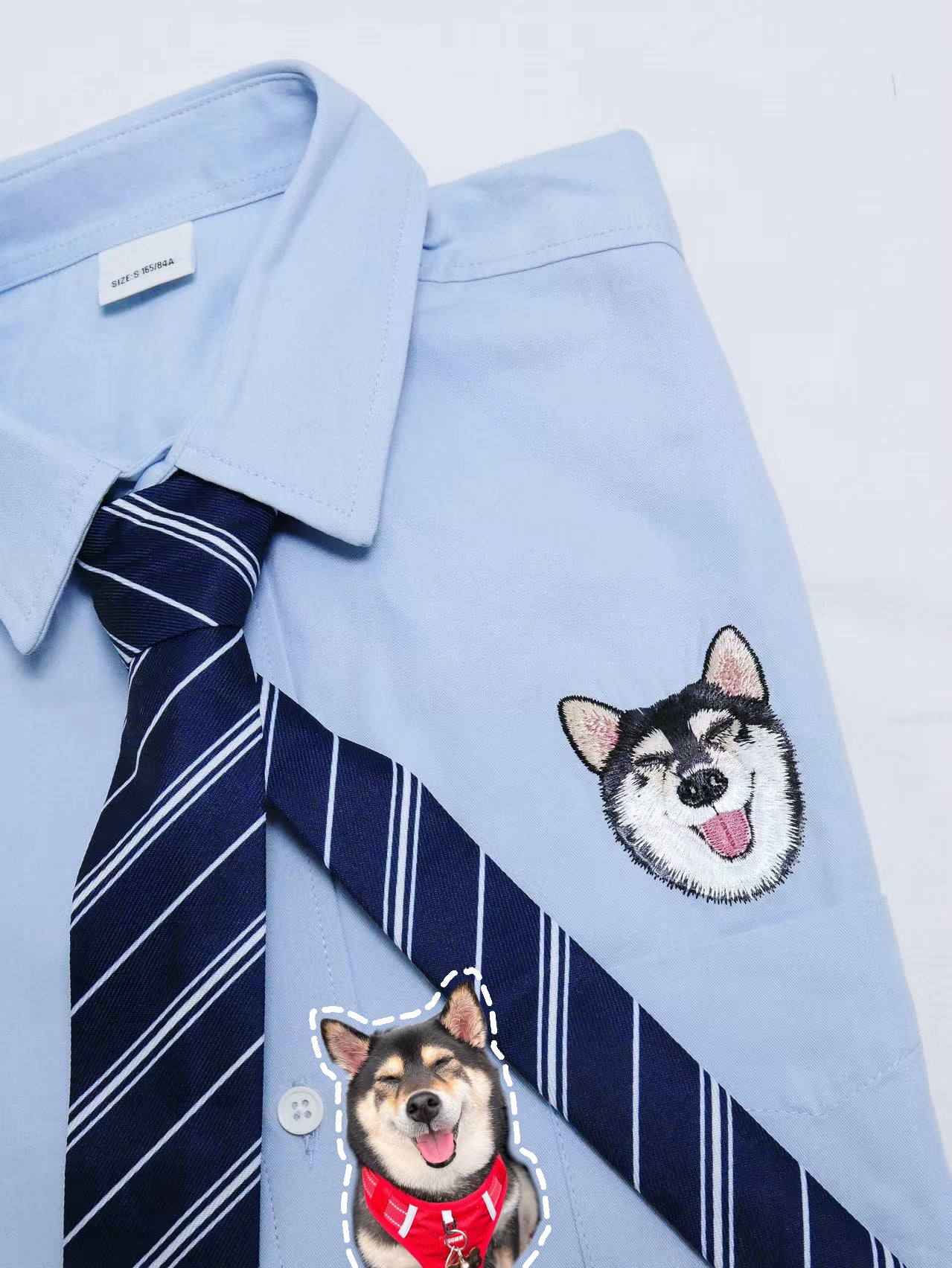客製化寵物刺繡襯衫 (短袖)