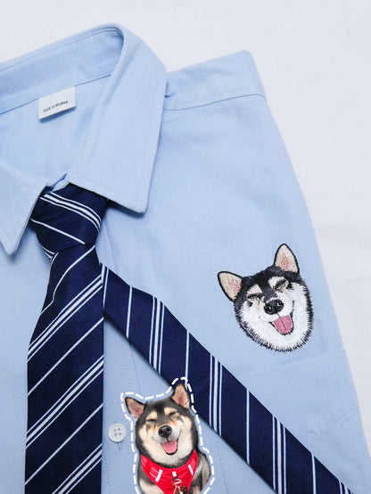 客製化寵物刺繡襯衫 (短袖)