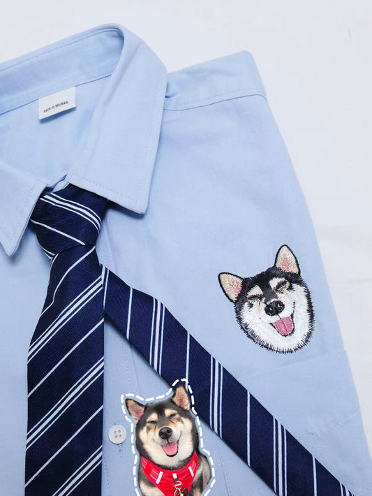 客製化寵物刺繡襯衫 (短袖)