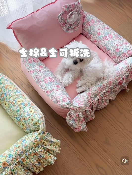 No.334【寵物窩墊】棉布碎花四季通用新款貓窩狗窩