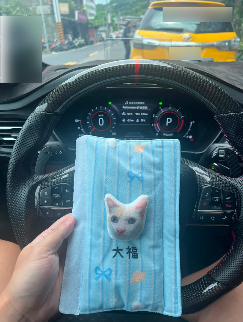 客製汽車安全帶護肩｜可印小孩、狗狗、貓咪照片 情境圖